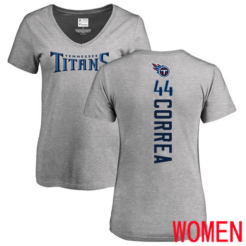 Tennessee Titans Ash Women Kamalei Correa Backer NFL Football #44 T Shirt